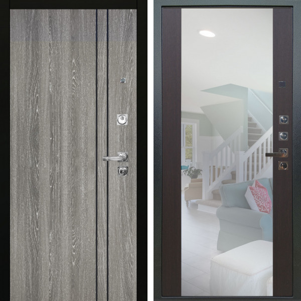 Входная дверь Аргус ЛЮКС 3К ПРО Гейджи Орех мраморный + Вояж Венге