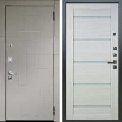 Входная дверь Аргус ЛЮКС 3К ПРО Корсо Силк флай + Александра Белая лиственница