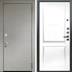 Входная дверь Аргус ЛЮКС 3К ПРО Корсо Силк флай + Ариана Белая эмаль