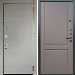 Входная дверь Аргус ЛЮКС 3К ПРО Корсо Силк флай + Ариана Серая эмаль