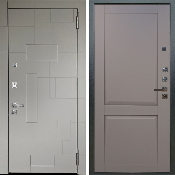 Входная дверь Аргус ЛЮКС 3К ПРО Корсо Силк флай + Ариана Серая эмаль