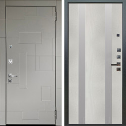 Входная дверь Аргус ЛЮКС 3К ПРО Корсо Силк флай + Дуэт Белое дерево вставки Изабель