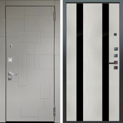 Входная дверь Аргус ЛЮКС 3К ПРО Корсо Силк флай + Дуэт Белое дерево вставки Кензо