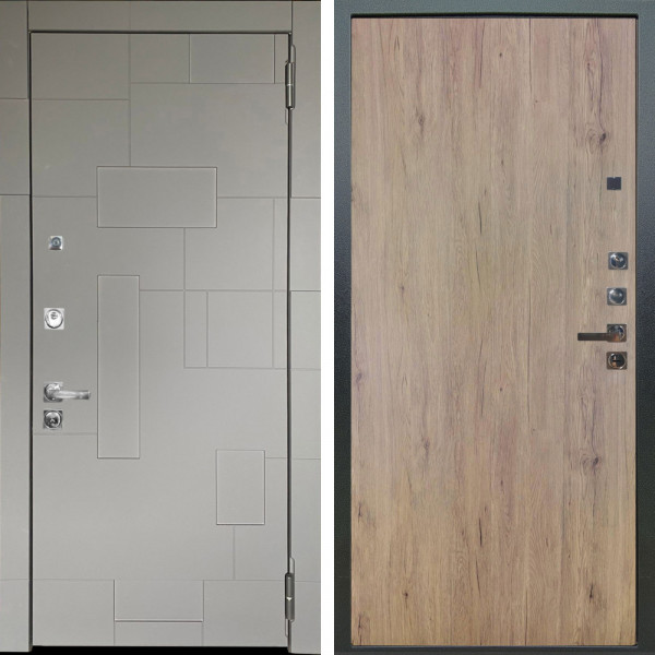 Входная дверь Аргус ЛЮКС 3К ПРО Корсо Силк флай + Элегант Рустик соломенный