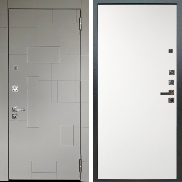 Входная дверь Аргус ЛЮКС 3К ПРО Корсо Силк флай + Элегант Софт милк