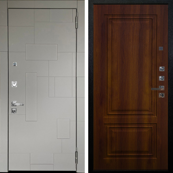 Входная дверь Аргус ЛЮКС 3К ПРО Корсо Силк флай + Элион Дуб рустикальный