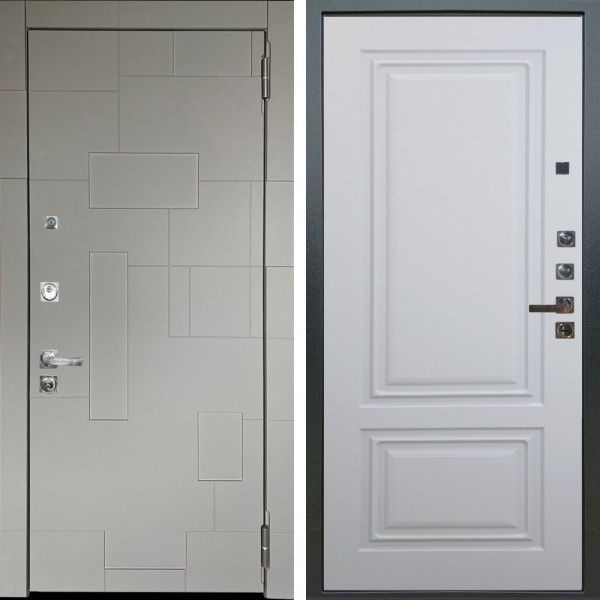 Входная дверь Аргус ЛЮКС 3К ПРО Корсо Силк флай + Элион Софт милк