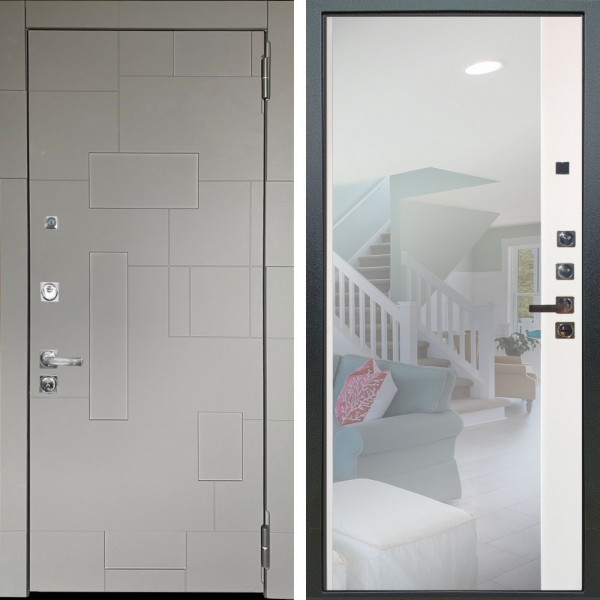 Входная дверь Аргус ЛЮКС 3К ПРО Корсо Силк флай + Магнум Софт милк