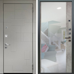 Входная дверь Аргус ЛЮКС 3К ПРО Корсо Силк флай + Магнум Светлый бетон