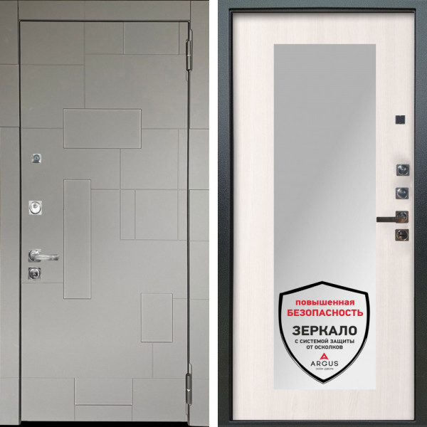 Входная дверь Аргус ЛЮКС 3К ПРО Корсо Силк флай + Милли Ларче светлый