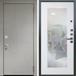 Входная дверь Аргус ЛЮКС 3К ПРО Корсо Силк флай + Милли Роял вуд белый