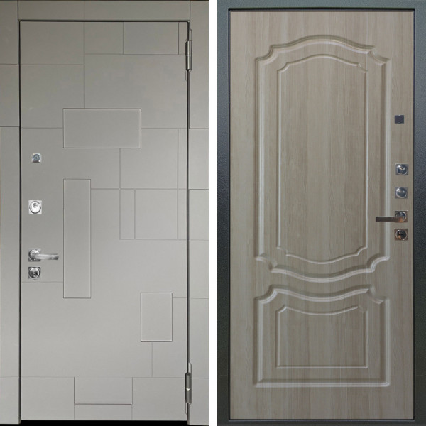 Входная дверь Аргус ЛЮКС 3К ПРО Корсо Силк флай + Мишель Ларче светлый