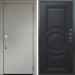 Входная дверь Аргус ЛЮКС 3К ПРО Корсо Силк флай + Могадиш Черный софт