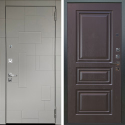 Входная дверь Аргус ЛЮКС 3К ПРО Корсо Силк флай + Скиф Горький шоколад