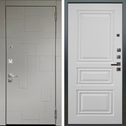 Входная дверь Аргус ЛЮКС 3К ПРО Корсо Силк флай + Скиф Софт милк