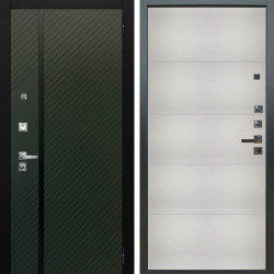 Входная дверь Аргус ЛЮКС 3К ПРО Ланцет Олива софт + Агат Вельвет белый горизонт