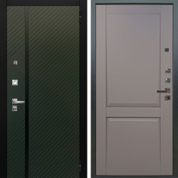 Входная дверь Аргус ЛЮКС 3К ПРО Ланцет Олива софт + Ариана Серая эмаль