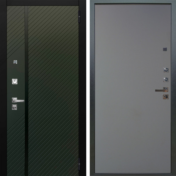 Входная дверь Аргус ЛЮКС 3К ПРО Ланцет Олива софт + Элегант Силк маус