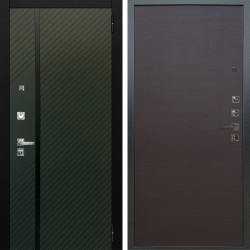 Входная дверь Аргус ЛЮКС 3К ПРО Ланцет Олива софт + Элегант Венге горизонт