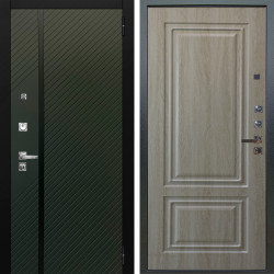 Входная дверь Аргус ЛЮКС 3К ПРО Ланцет Олива софт + Элион Дуб филадельфия крем