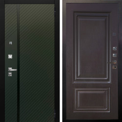 Входная дверь Аргус ЛЮКС 3К ПРО Ланцет Олива софт + Элион Горький шоколад