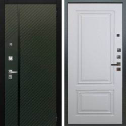 Входная дверь Аргус ЛЮКС 3К ПРО Ланцет Олива софт + Элион Софт милк