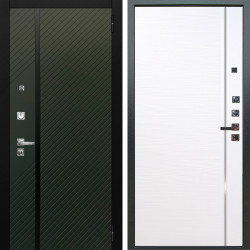 Входная дверь Аргус ЛЮКС 3К ПРО Ланцет Олива софт + Гауда Роял вуд белый