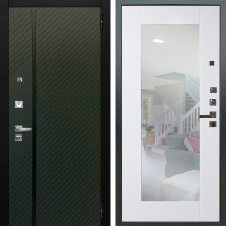 Входная дверь Аргус ЛЮКС 3К ПРО Ланцет Олива софт + Милли Роял вуд белый