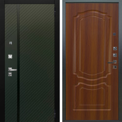 Входная дверь Аргус ЛЮКС 3К ПРО Ланцет Олива софт + Мишель Дуб рустикальный