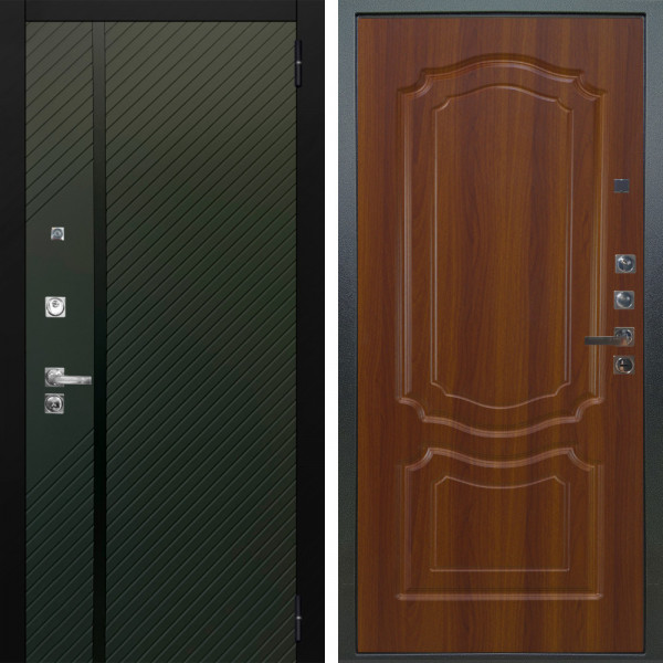 Входная дверь Аргус ЛЮКС 3К ПРО Ланцет Олива софт + Мишель Дуб рустикальный