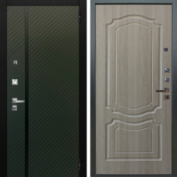 Входная дверь Аргус ЛЮКС 3К ПРО Ланцет Олива софт + Мишель Ларче светлый