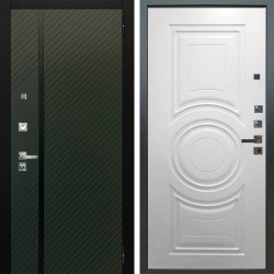 Входная дверь Аргус ЛЮКС 3К ПРО Ланцет Олива софт + Могадиш Софт милк