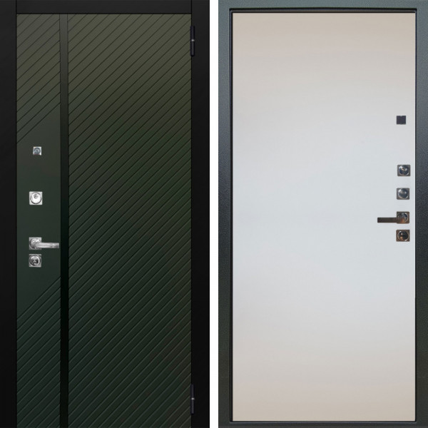 Входная дверь Аргус ЛЮКС 3К ПРО Ланцет Олива софт + Под покраску