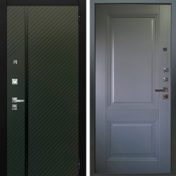 Входная дверь Аргус ЛЮКС 3К ПРО Ланцет Олива софт + Соло Антрацит