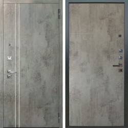 Входная дверь Аргус ЛЮКС 3К ПРО Лофт Темный бетон + Агат Светлый бетон