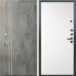 Входная дверь Аргус ЛЮКС 3К ПРО Лофт Темный бетон + Элегант Софт милк