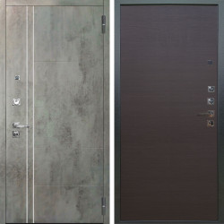 Входная дверь Аргус ЛЮКС 3К ПРО Лофт Темный бетон + Элегант Венге горизонт