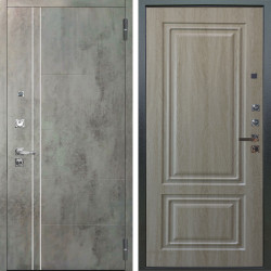 Входная дверь Аргус ЛЮКС 3К ПРО Лофт Темный бетон + Элион Дуб филадельфия крем