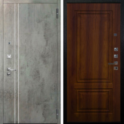 Входная дверь Аргус ЛЮКС 3К ПРО Лофт Темный бетон + Элион Дуб рустикальный