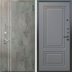 Входная дверь Аргус ЛЮКС 3К ПРО Лофт Темный бетон + Элион Силк маус