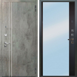 Входная дверь Аргус ЛЮКС 3К ПРО Лофт Темный бетон + Магнум Черный софт