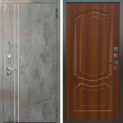 Входная дверь Аргус ЛЮКС 3К ПРО Лофт Темный бетон + Мишель Дуб рустикальный