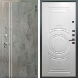 Входная дверь Аргус ЛЮКС 3К ПРО Лофт Темный бетон + Могадиш Софт милк