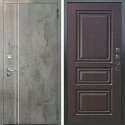 Входная дверь Аргус ЛЮКС 3К ПРО Лофт Темный бетон + Скиф Горький шоколад
