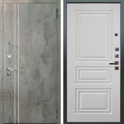 Входная дверь Аргус ЛЮКС 3К ПРО Лофт Темный бетон + Скиф Софт милк