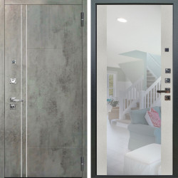 Входная дверь Аргус ЛЮКС 3К ПРО Лофт Темный бетон + Вояж Белое дерево