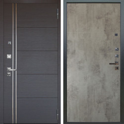 Входная дверь Аргус ЛЮКС 3К ПРО Лофт Венге горизонт + Агат Светлый бетон