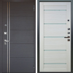 Входная дверь Аргус ЛЮКС 3К ПРО Лофт Венге горизонт + Александра Белая лиственница