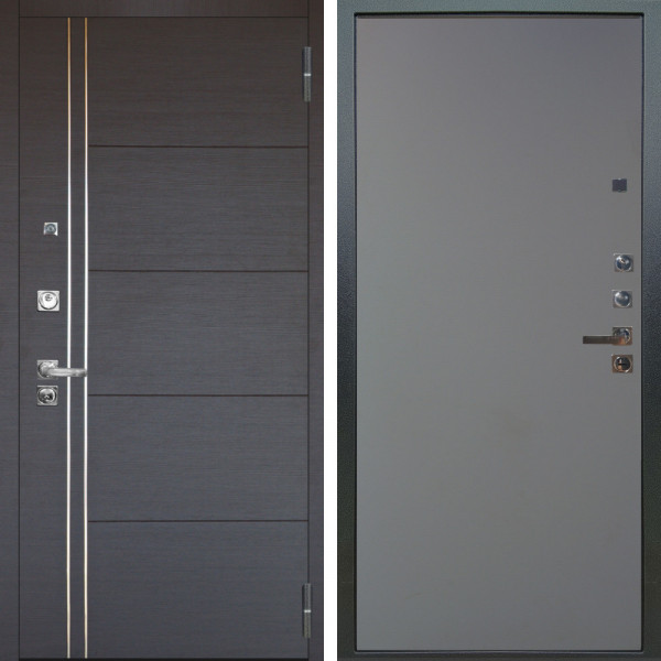 Входная дверь Аргус ЛЮКС 3К ПРО Лофт Венге горизонт + Элегант Силк маус