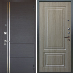 Входная дверь Аргус ЛЮКС 3К ПРО Лофт Венге горизонт + Элион Дуб филадельфия крем